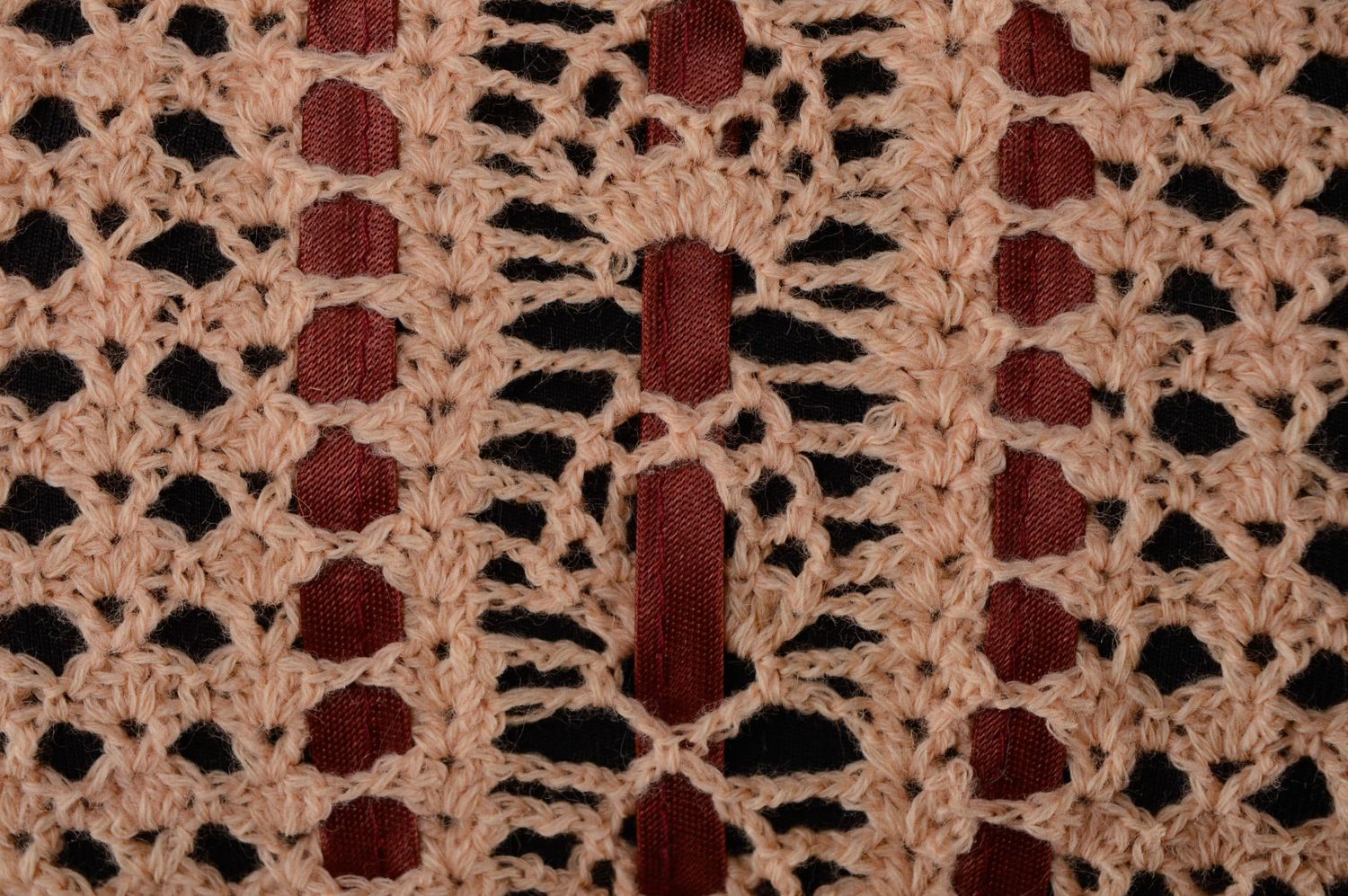 Robe tricotée au crochet longue rose faite main photo 3
