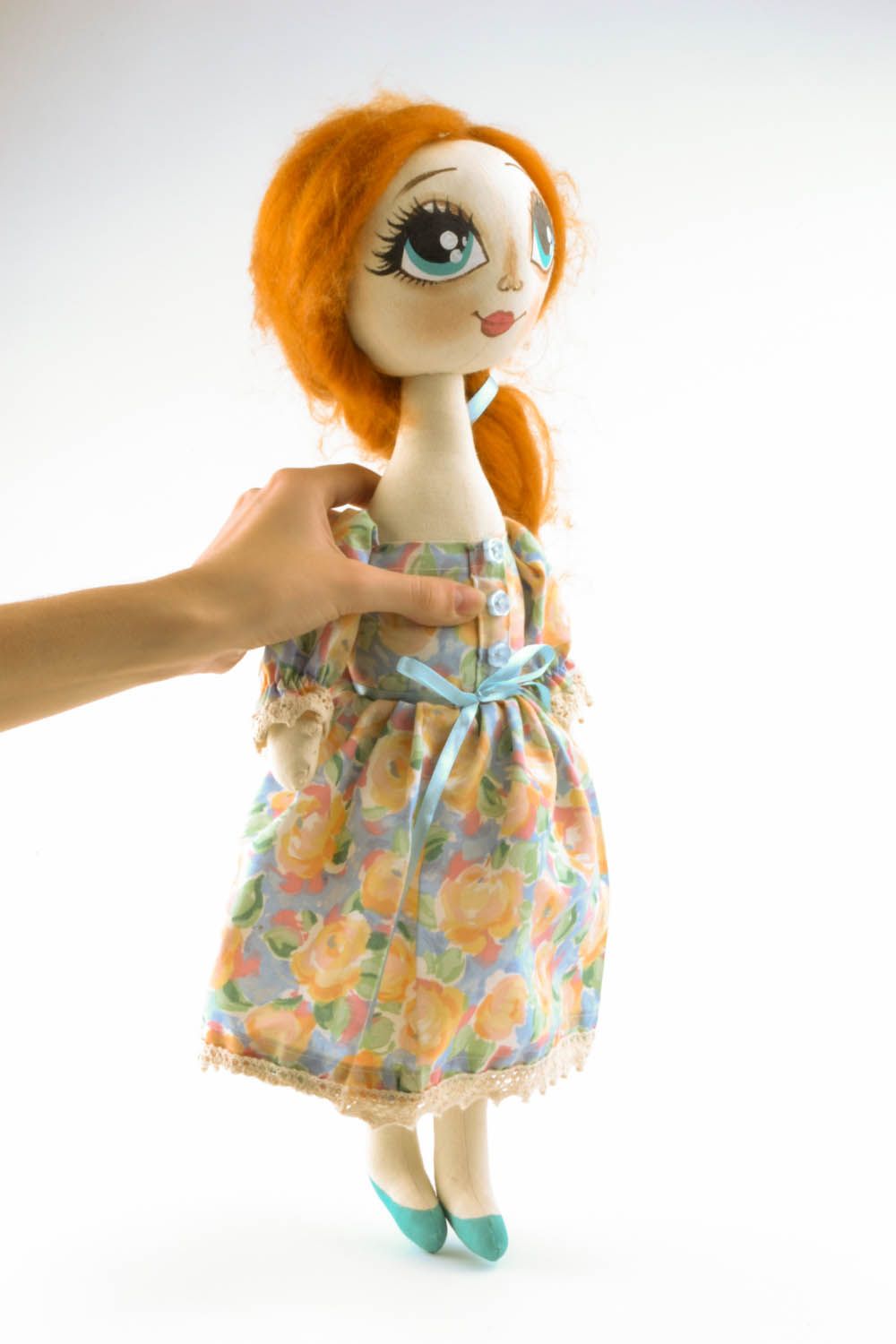 Doll made of natural fabrics photo 5