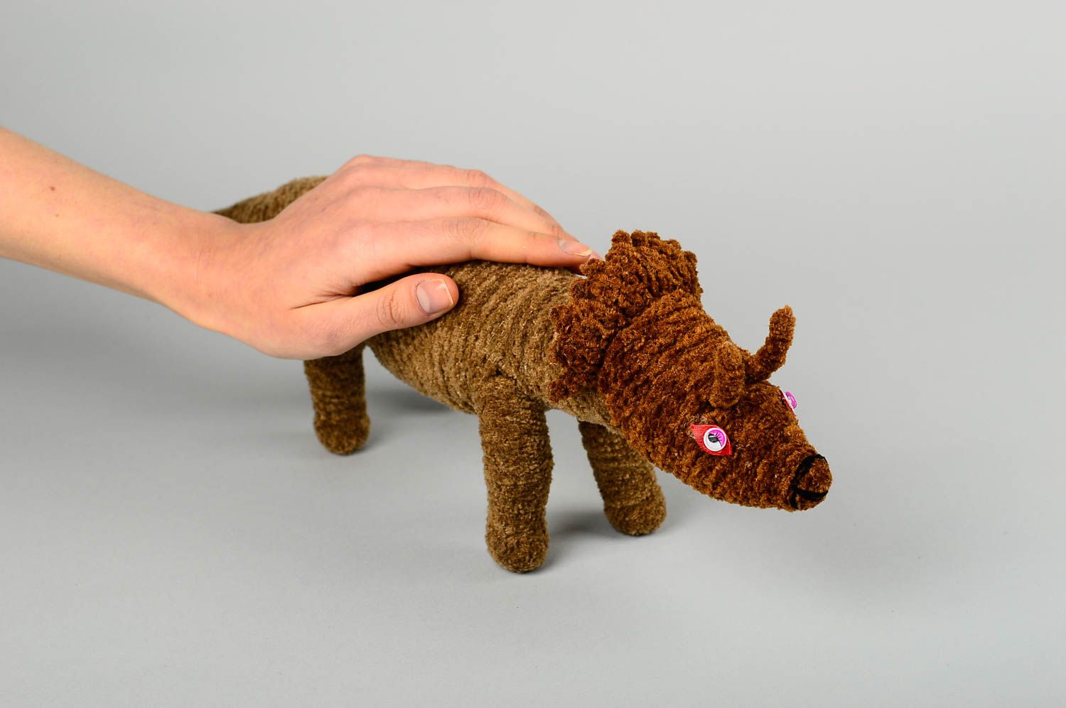 Игрушка ручной работы игрушка животное на каркасе игрушка из ниток динозавр фото 2
