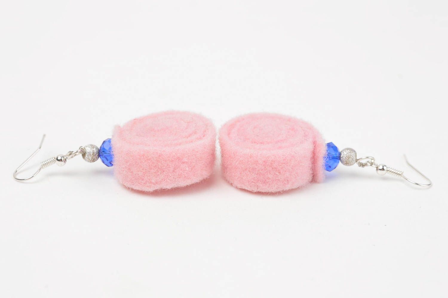 Handmade wool earrings felted accessories woolen felting jewelry gift for girls photo 3