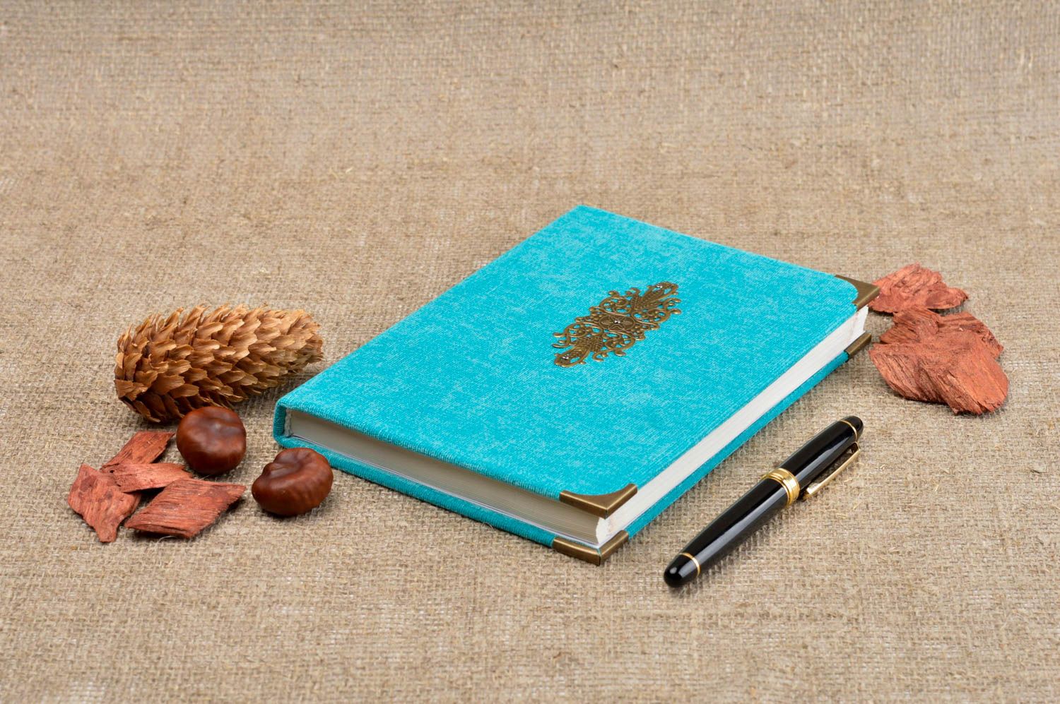 Handmade blue designer notebook cute office accessory unusual notebook photo 5