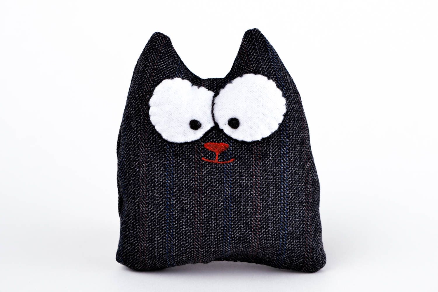 Juguete de peluche artesanal negro regalo original para niño gato de peluche foto 3