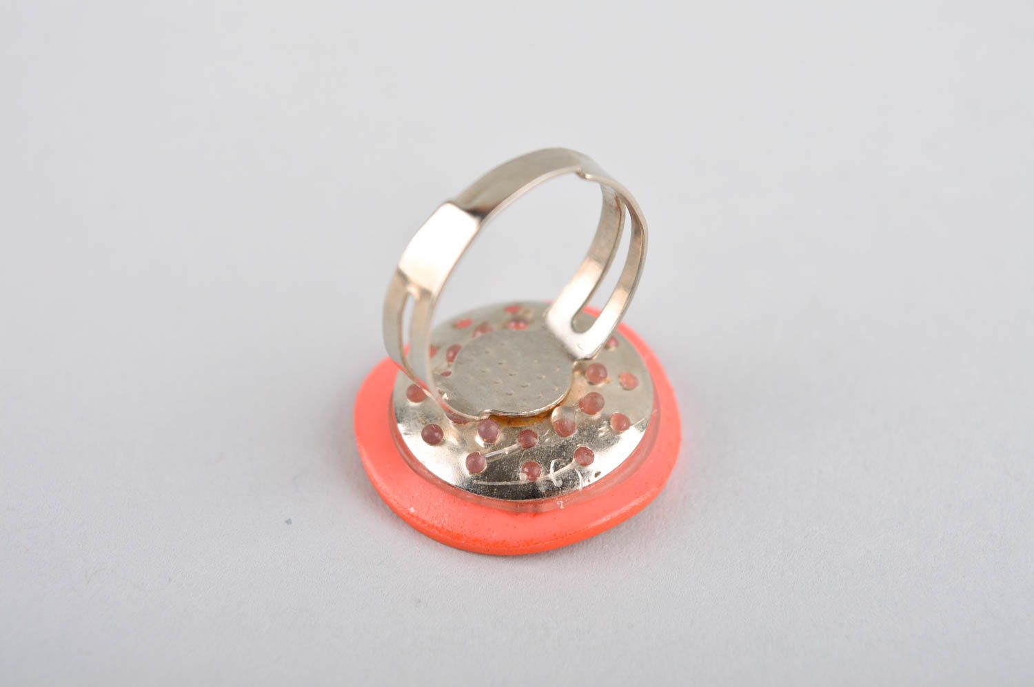 Кольцо ручной работы кольцо с перламутром металлическое украшение стильное фото 4