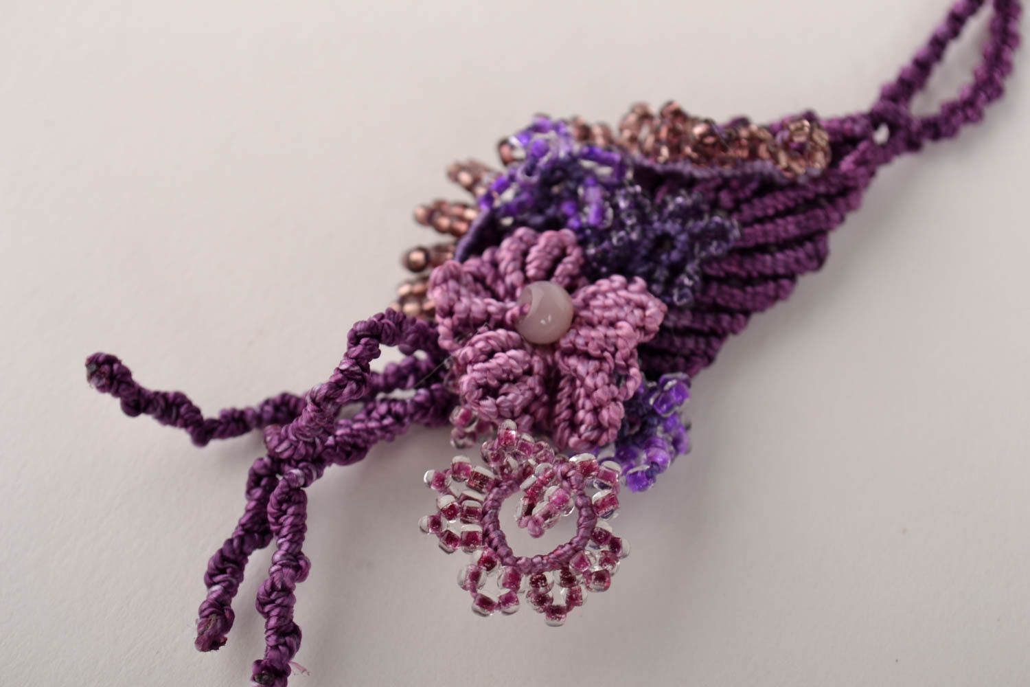 Schmuck Set handmade Damen Collier Geschenk für Frauen Damen Armband lila rosa foto 3