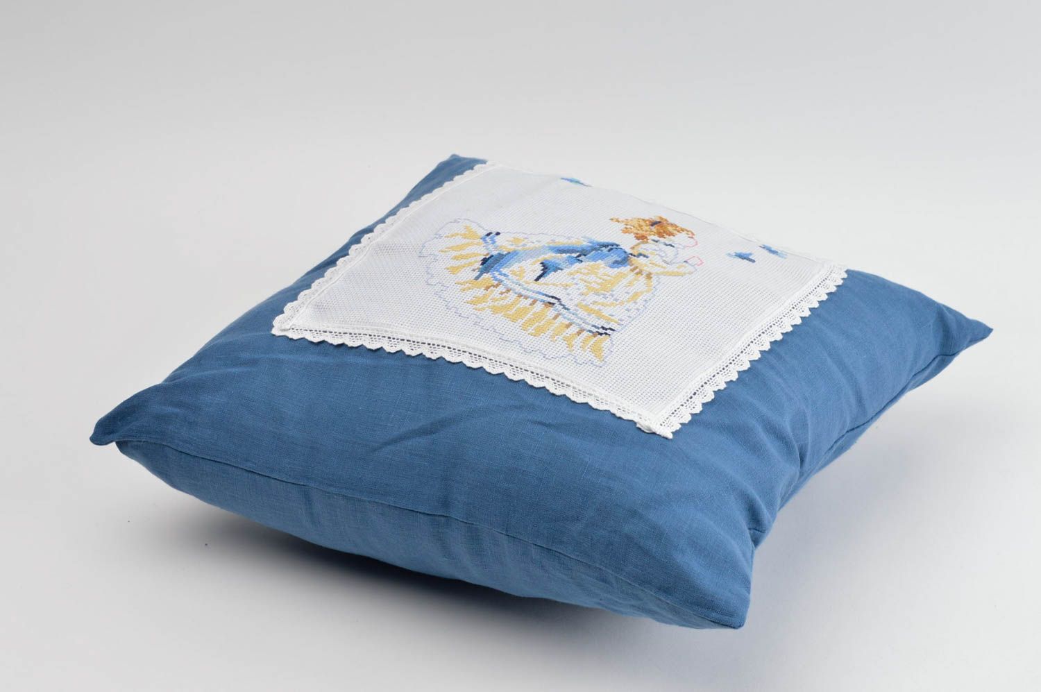 Диванная подушка ручной работы подушка на диван декоративная подушка красивая фото 3
