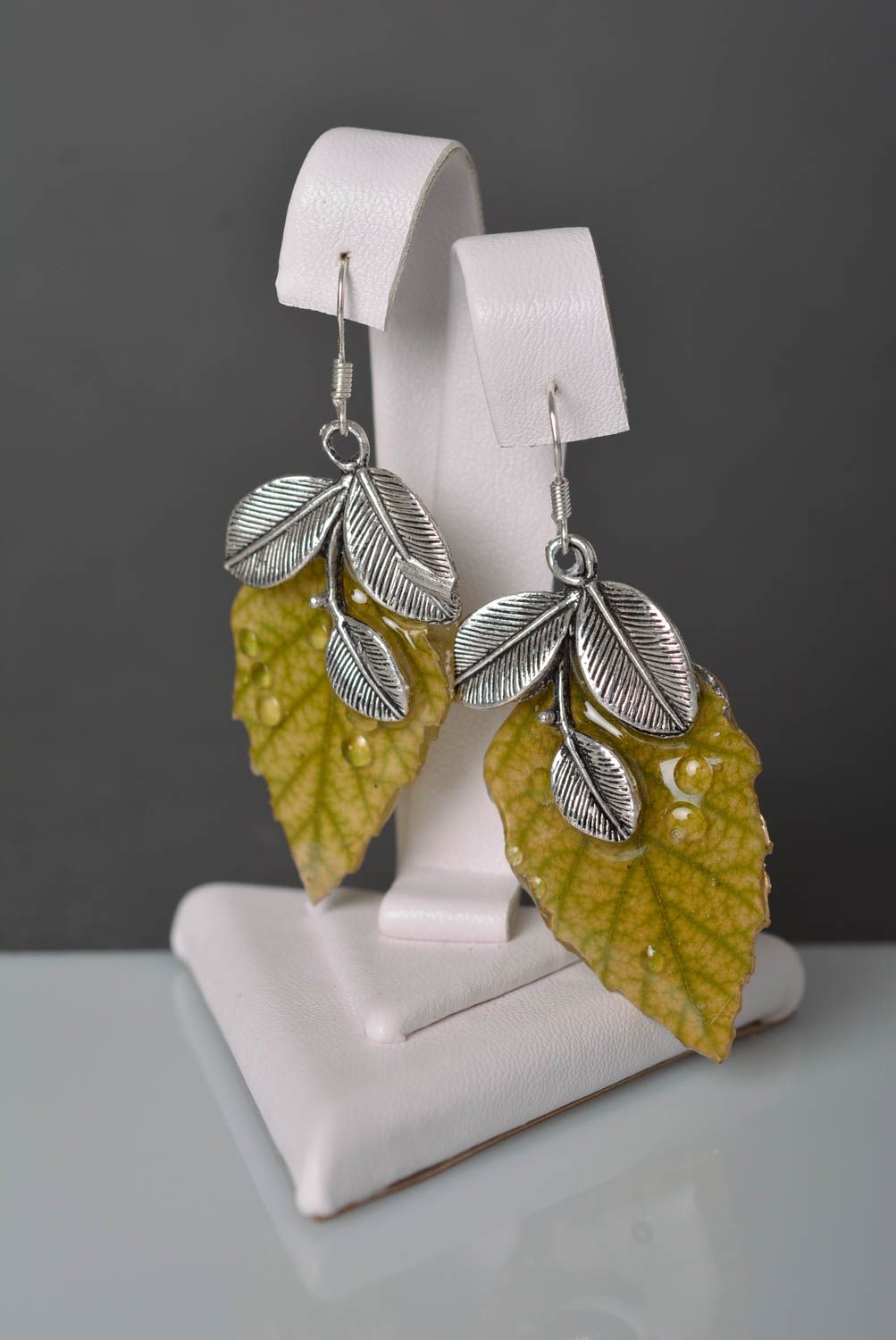 Fashion earrings handmade metal accessories birch earrings flower earrings  photo 2