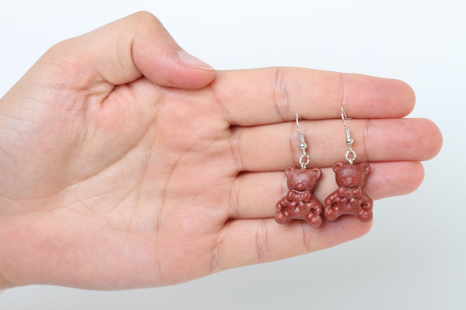 Plastic earrings handmade polymer clay earrings fashion jewelry present for girl photo 5