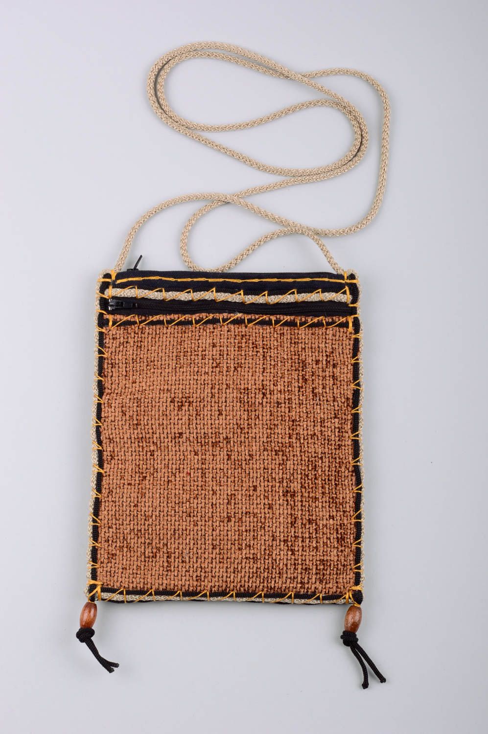 Bolso de tela hecho a mano accesorio de mujer regalo original con asa larga foto 2