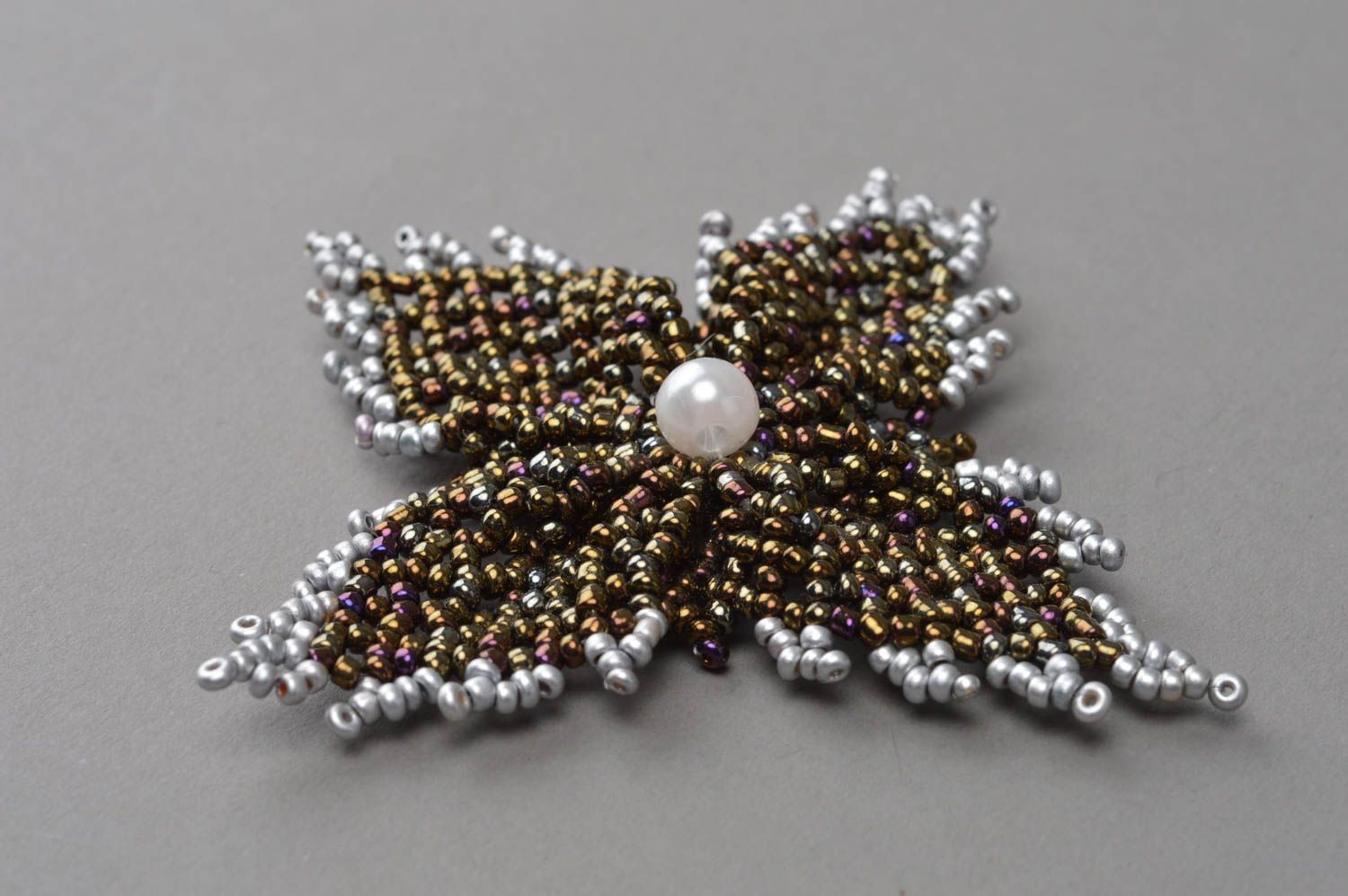 Vintage jewelry flower brooch handmade accessory gifts for woman birthday photo 3