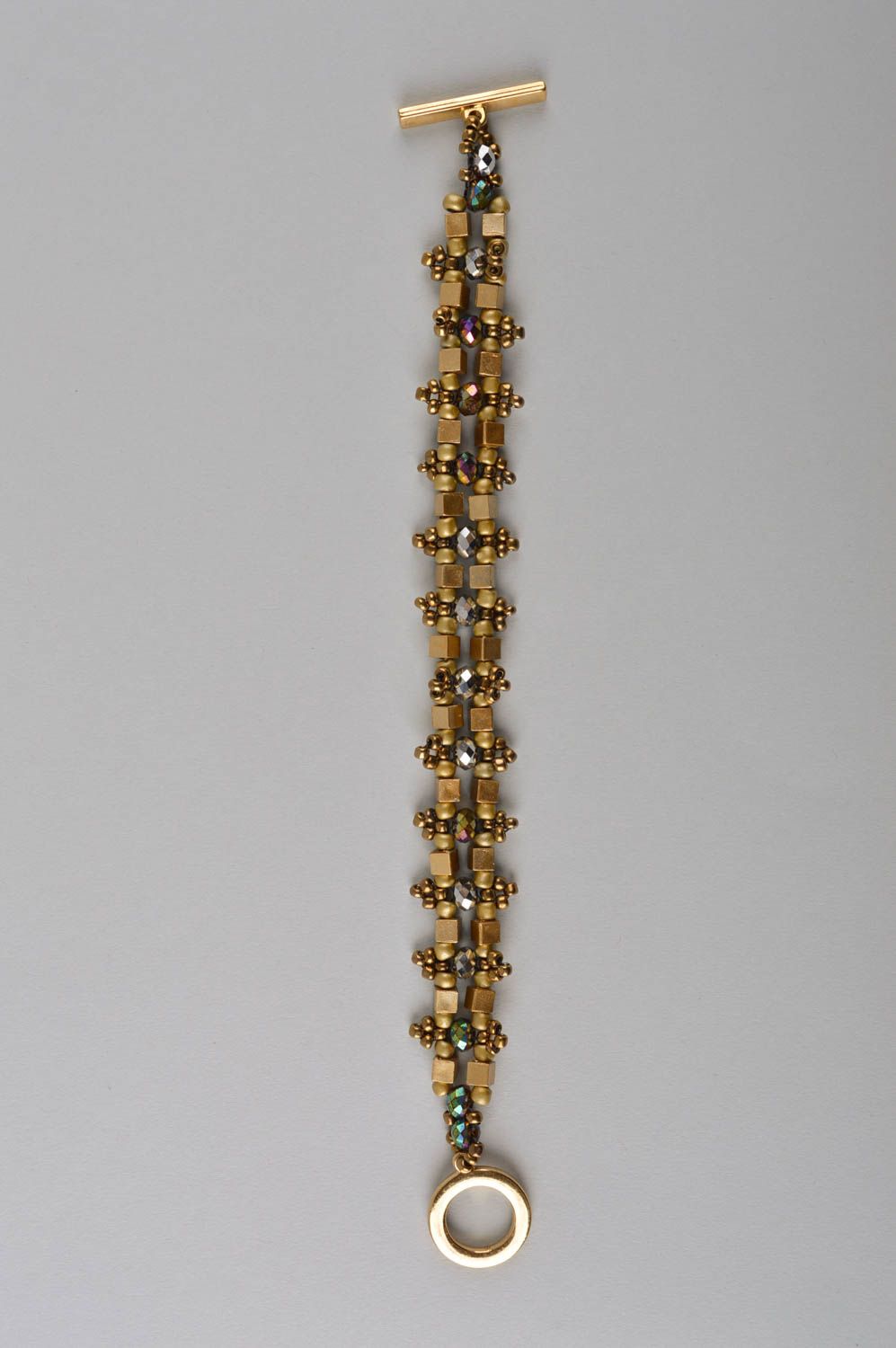 Стильная бижутерия ручной работы модный браслет золотистый женский браслет фото 4
