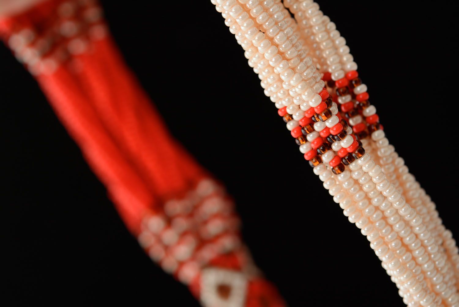 Homemade beaded necklace Geometry photo 2