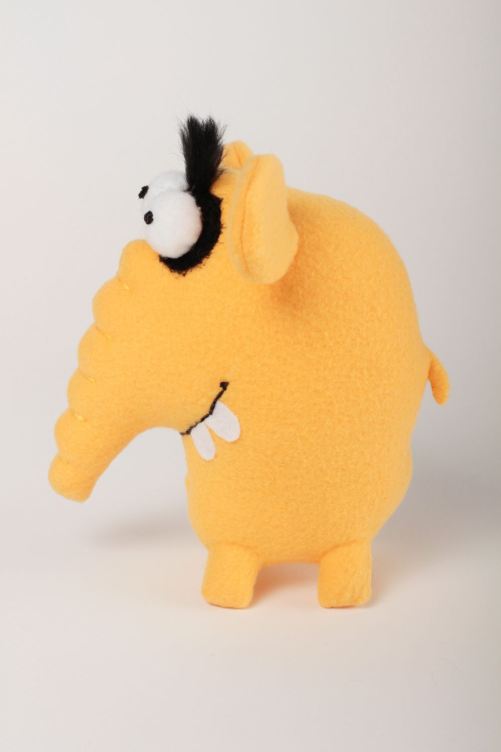 Handmade yellow soft toy unusual designer toy cute beautiful toy for kids photo 5