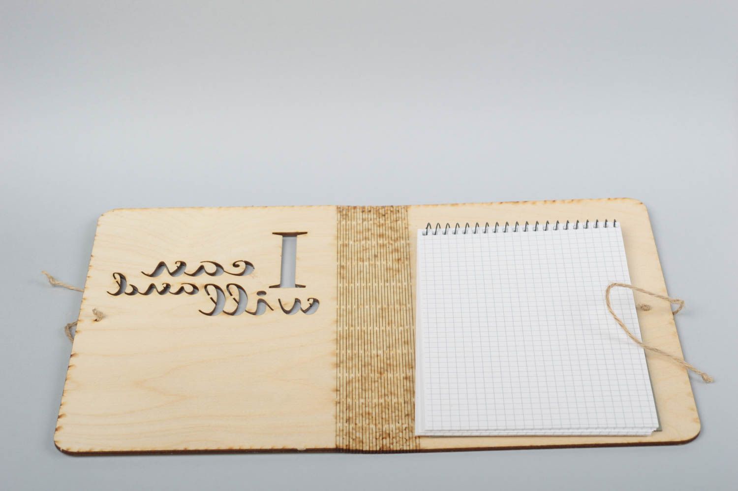 Handmade notepad stylish wooden notebook designer diary present for women photo 3