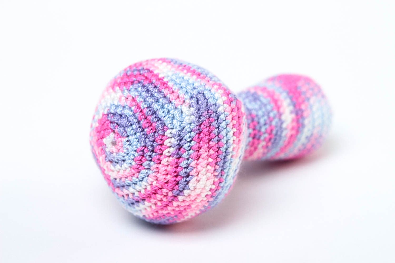 Handmade rattle toy crocheted rattle for new born babies nursery decor photo 3