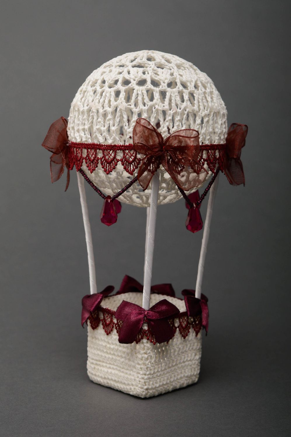 Montgolfière décorative tricotée faite main photo 1