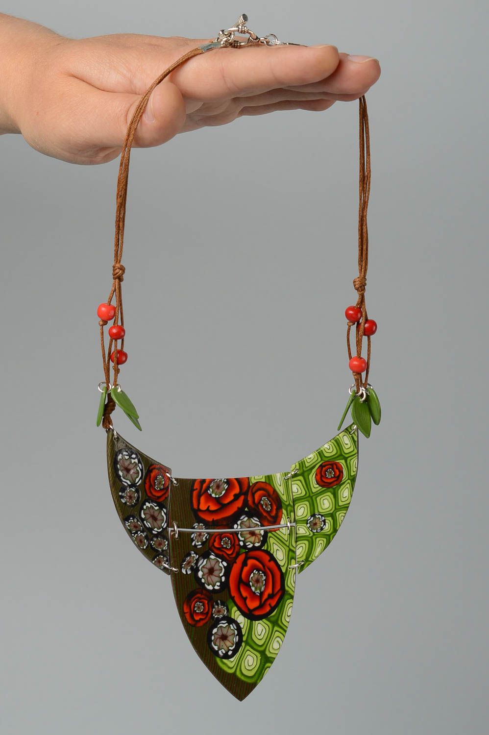 Plastic fashion necklace handmade plastic jewelry for women designer necklace photo 5