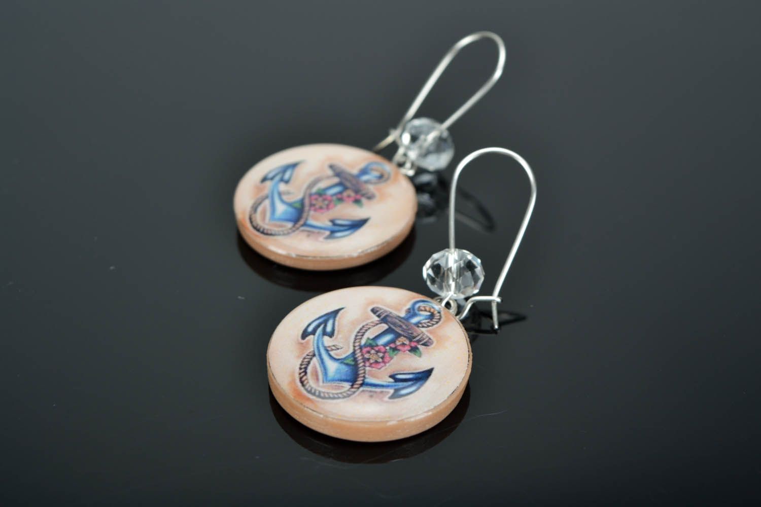 Round earrings Anchor photo 1