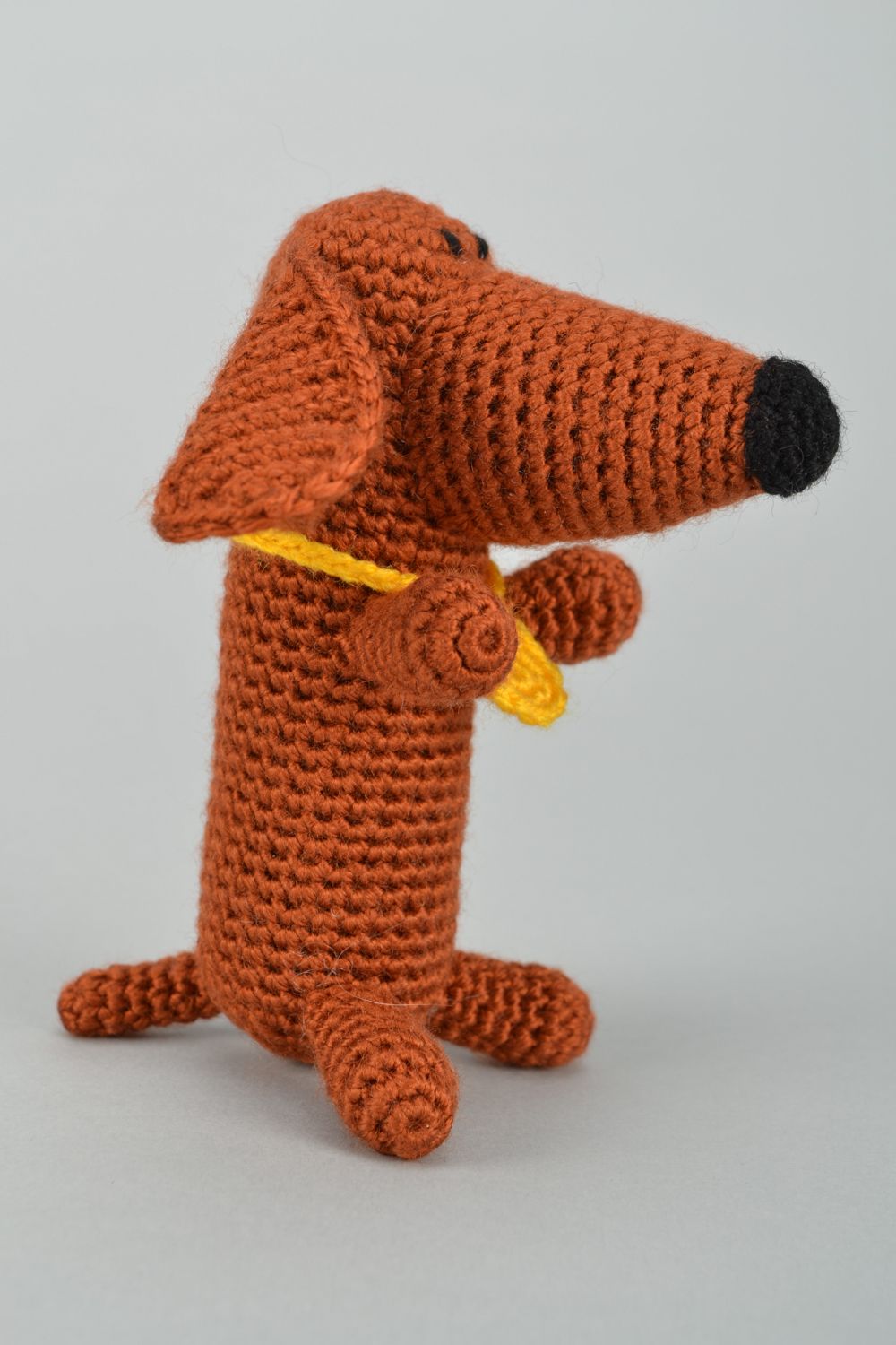 Soft crochet toy Badger-dog photo 3