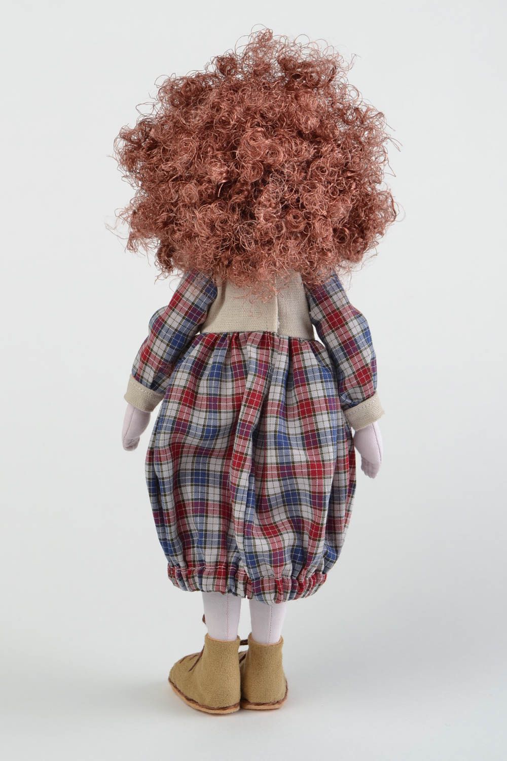 Bambola d'arredo fatta a mano pupazzo in stoffa giocattolo di peluche
 foto 5