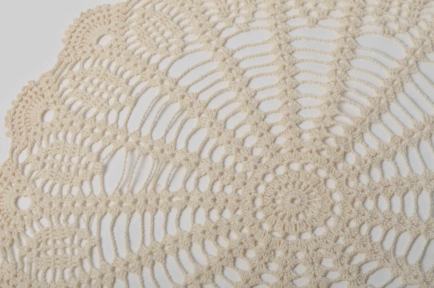 Handmade openwork napkin round crocheted napkin unusual decor ideas lace napkin  photo 3