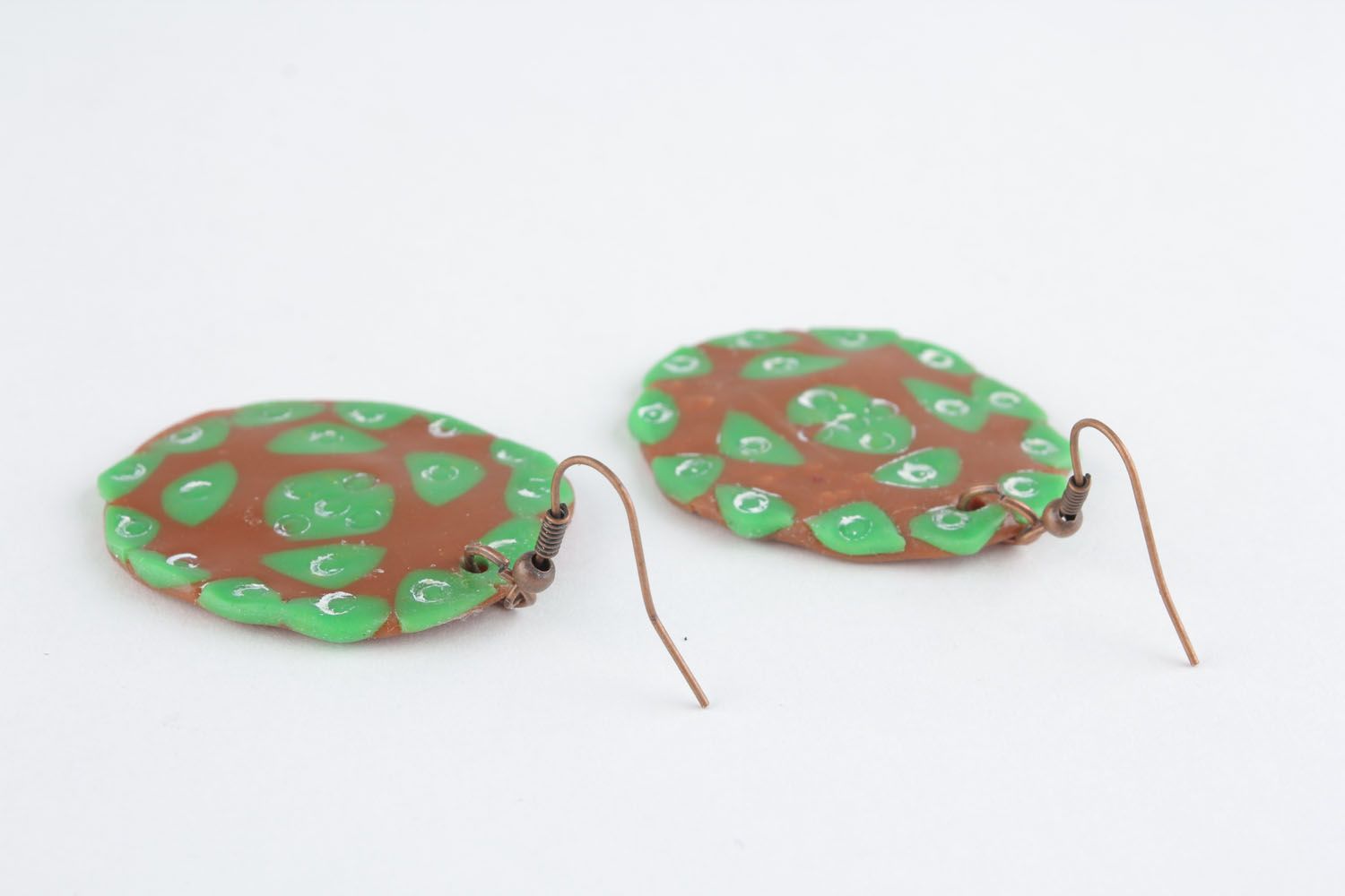 Polymer clay earrings Ground photo 1