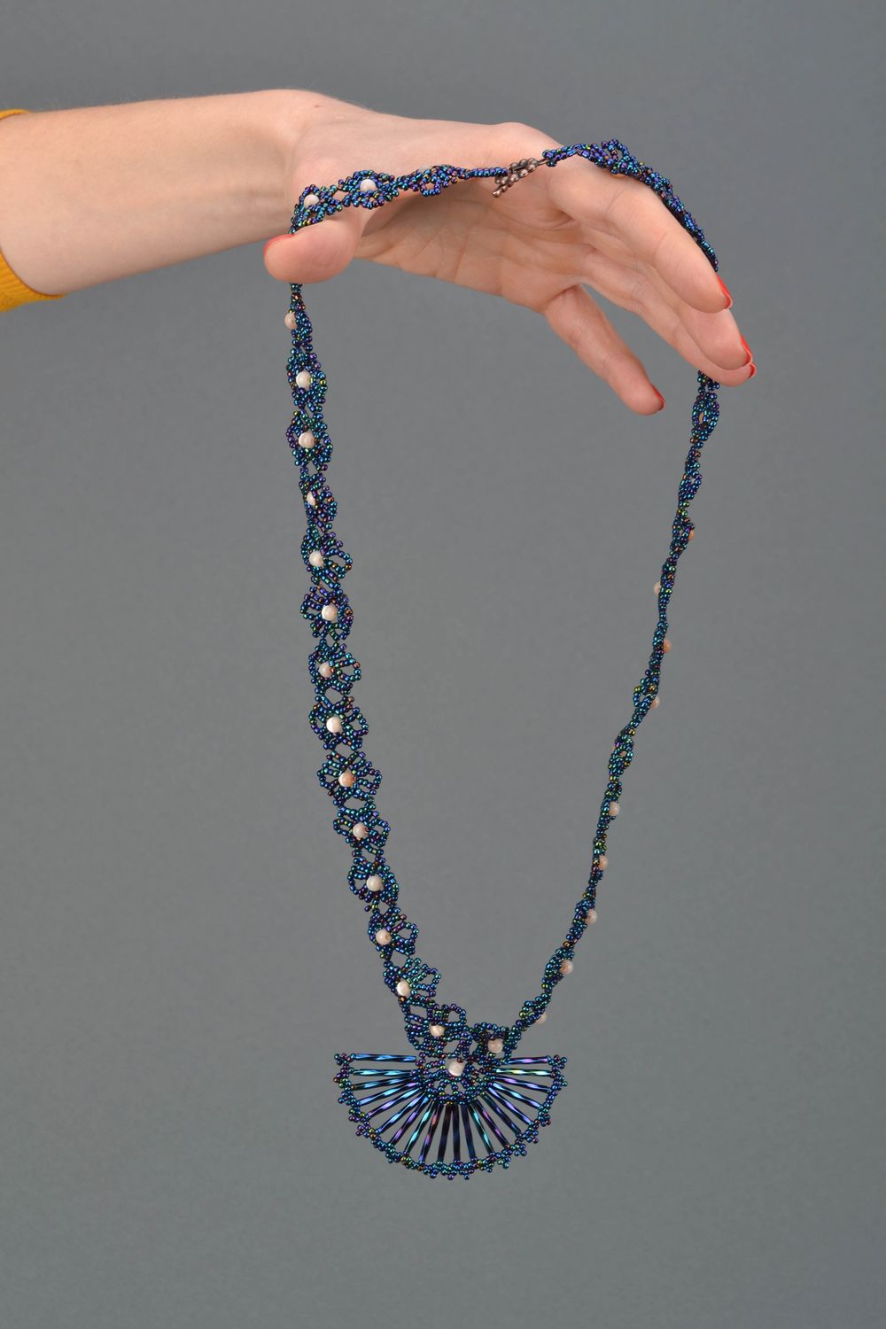 Handmade beaded necklace Cleopatra photo 2