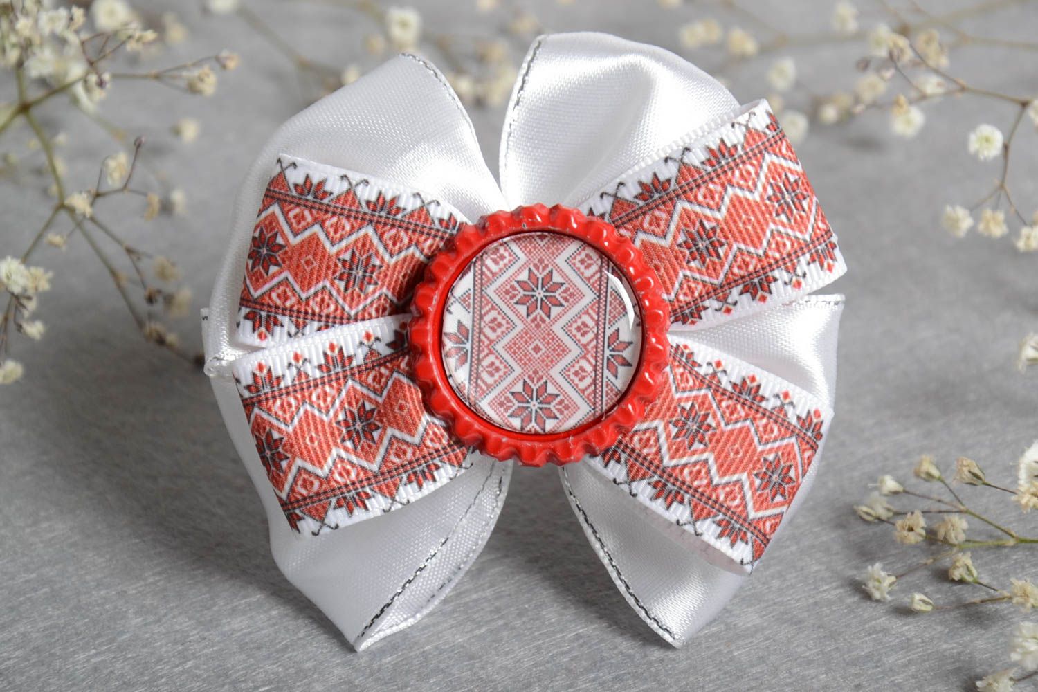 Beautiful handmade bow hair clip designer barrette hair bow accessories for her photo 1