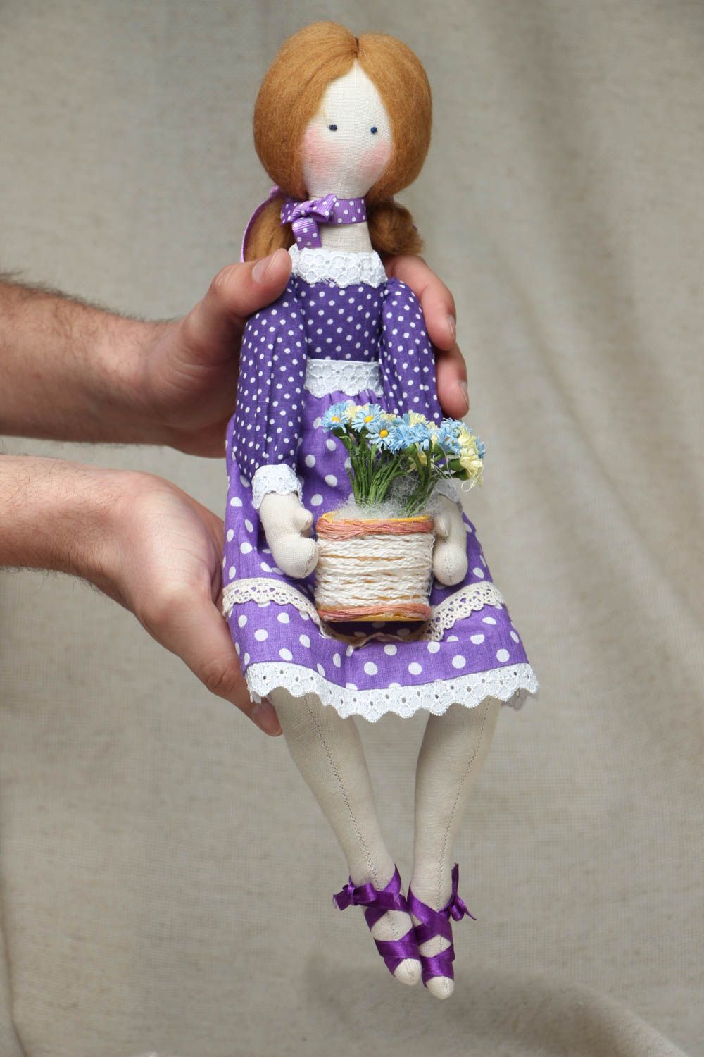 Мягкая игрушка кукла для ребенка фото 4