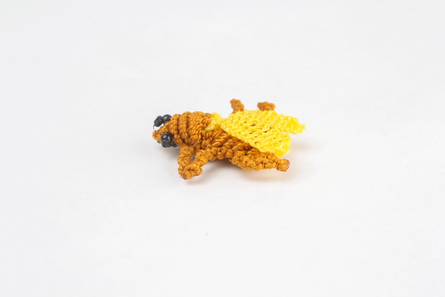 Handmade brooch in the form of a bee photo 4
