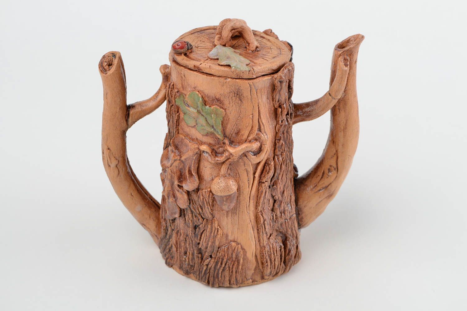 Clay art handmade pottery ceramic teapot small teapot housewarming gift ideas photo 3