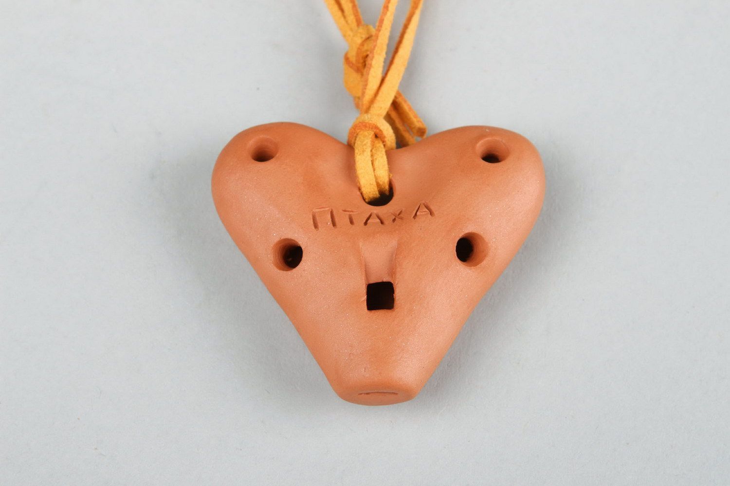 Свистулька-кулон в форме сердца музыкальный инструмент и детская игрушка фото 2