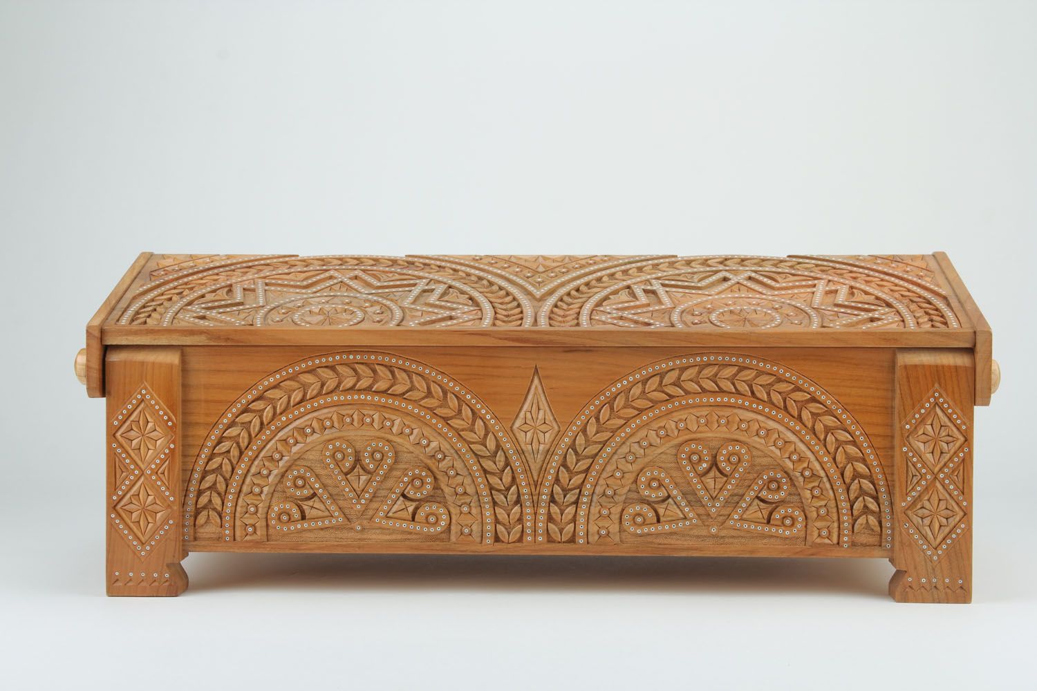Carved wooden box photo 5