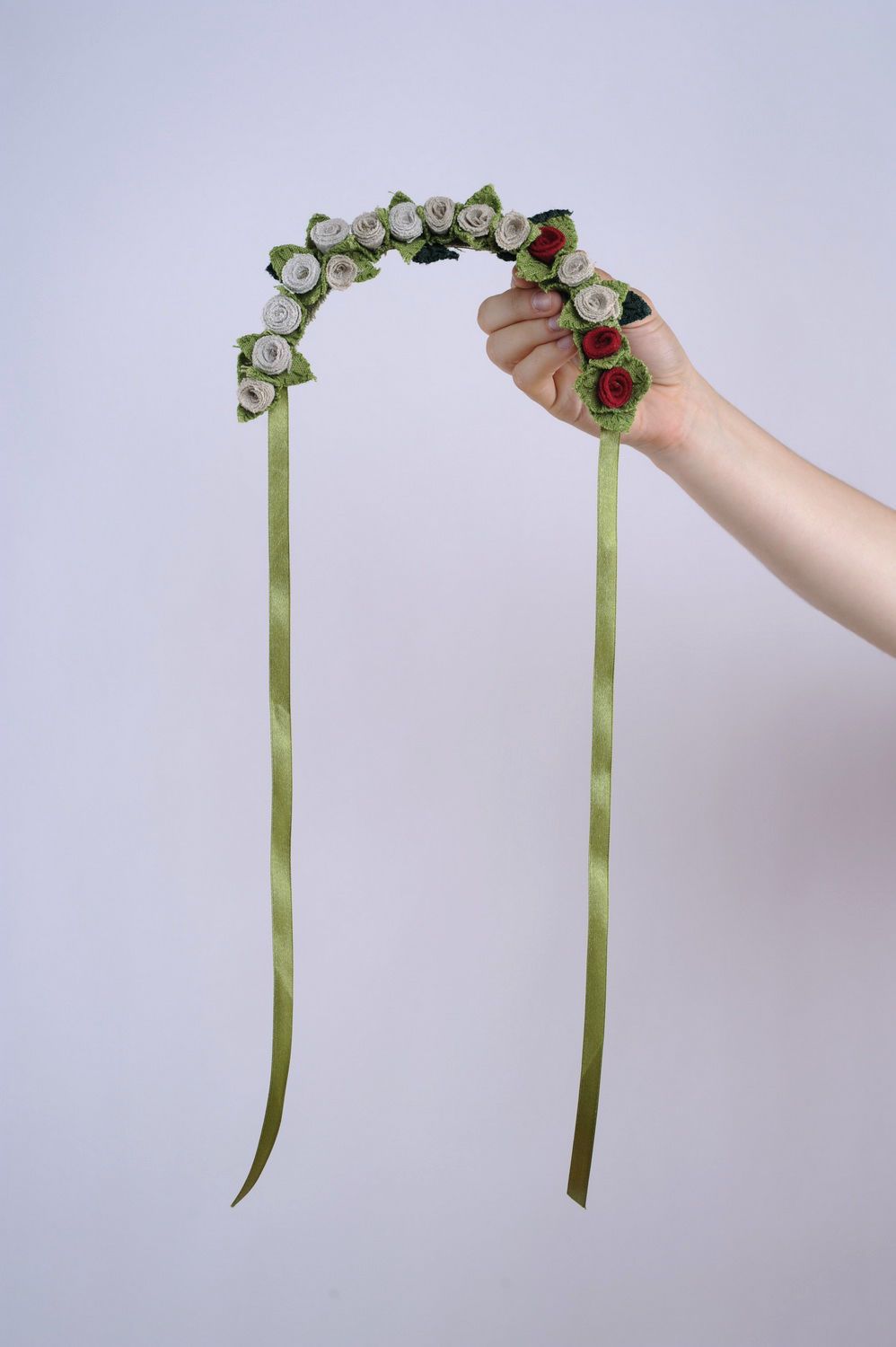 Collier fait main avec fleurs artificielles photo 5