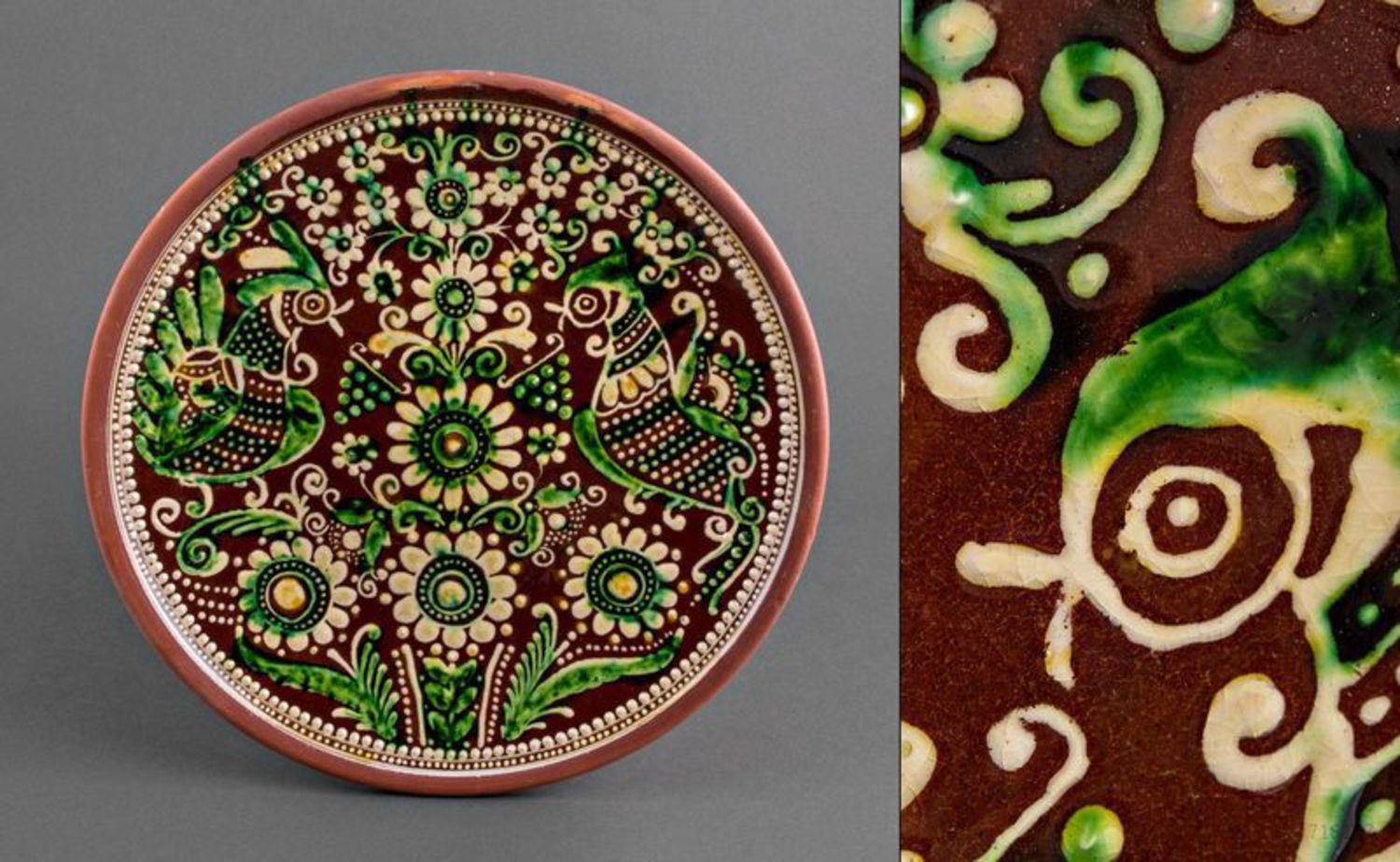 Декоративная керамическая тарелка  фото 1