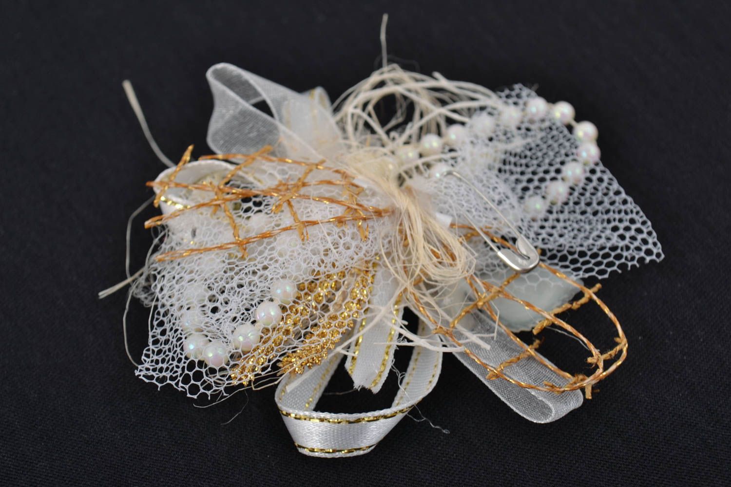 Jolie fourniture pour bijoux avec fleurs artificielles faite main claire photo 3