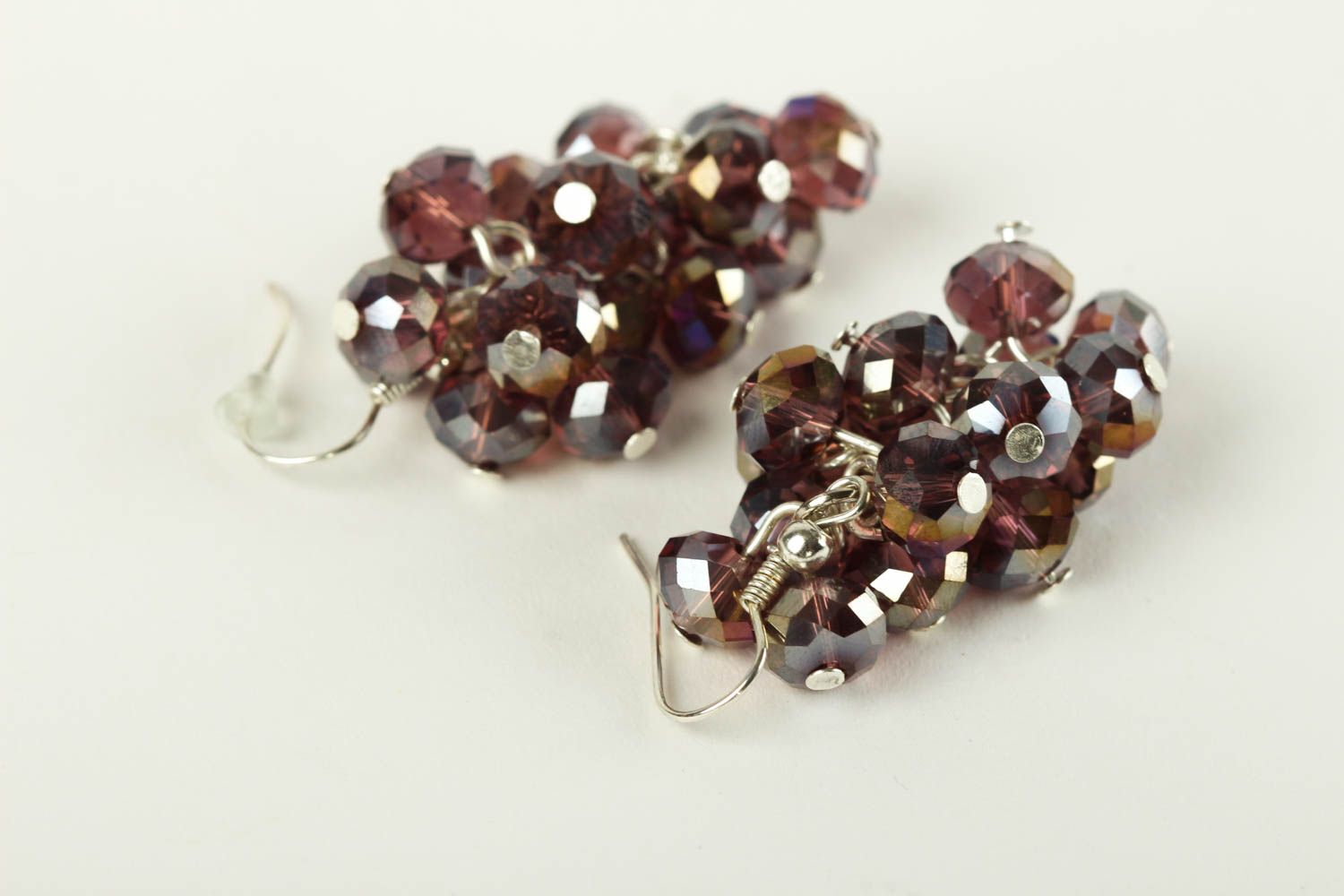 Crystal earrings handmade glass earrings beautiful earrings evening jewelry photo 4