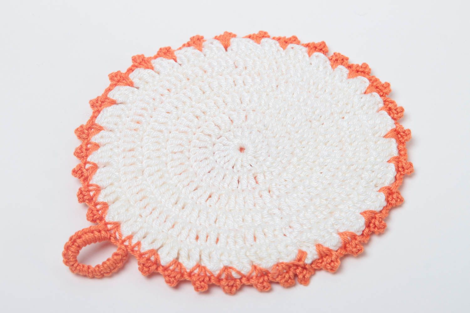 Agarradera al crochet hecha a mano accesorio para cocina textiles para el hogar foto 4