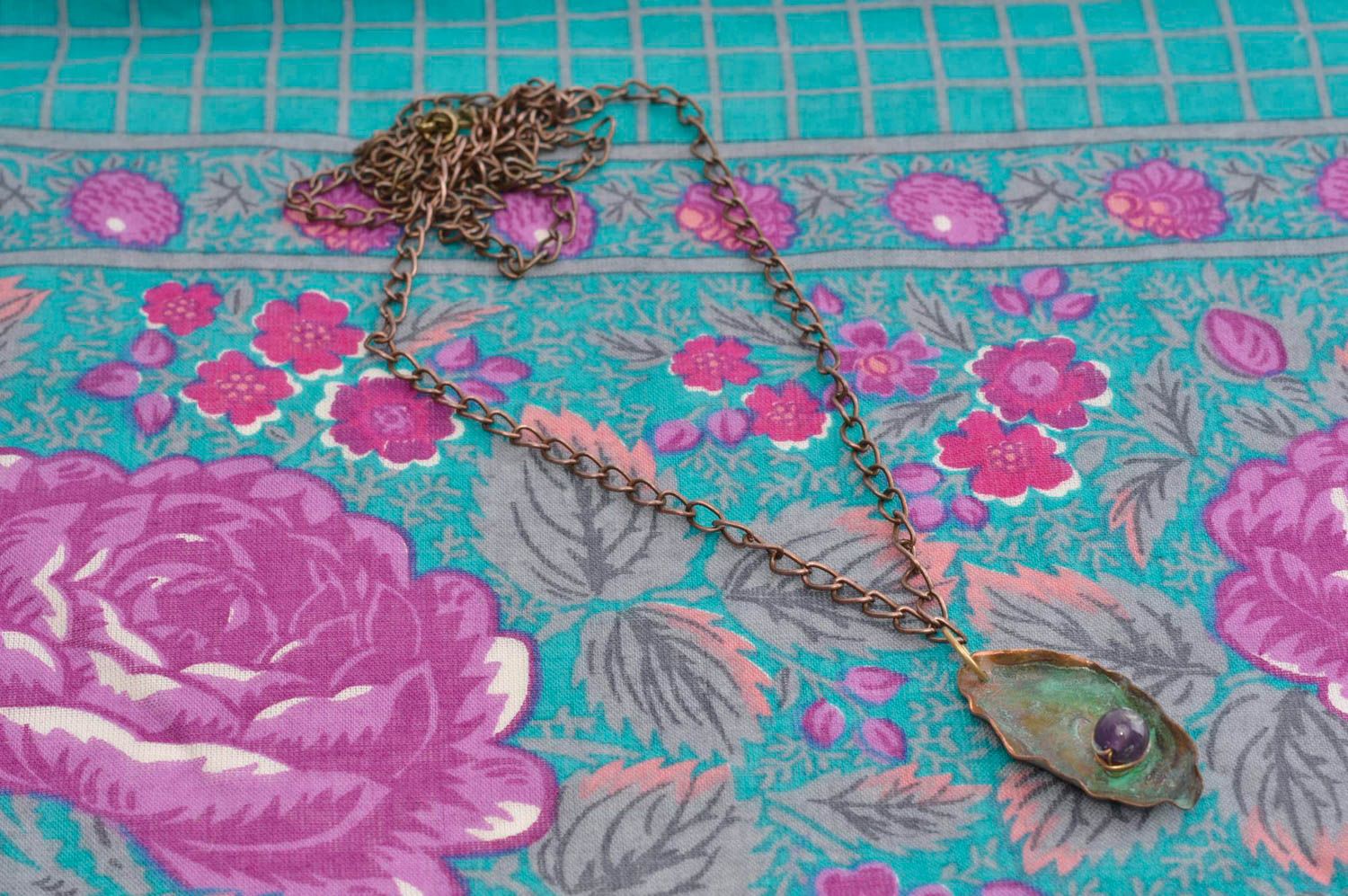 Handmade jewelry copper jewelry female pendant neck accessory copper accessory photo 2