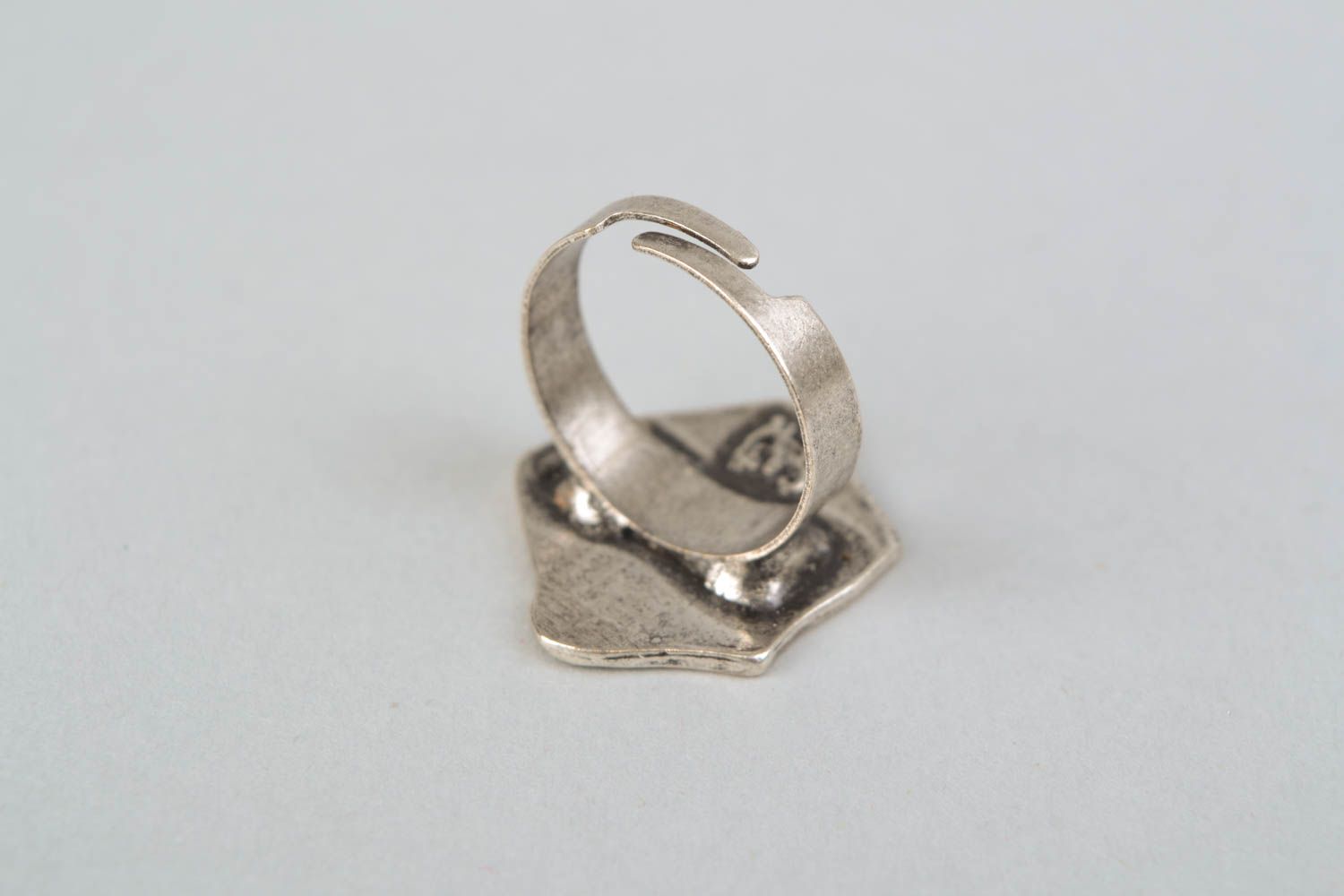 Unusual beautiful metal ring photo 4