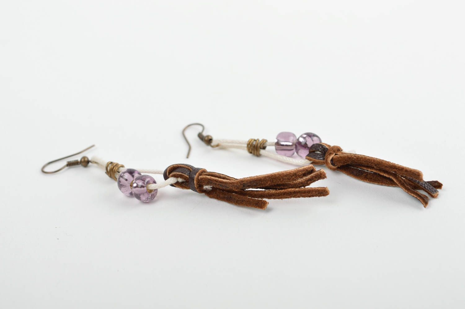 Handmade designer earrings with charms unusual stylish earrings cute jewelry photo 4