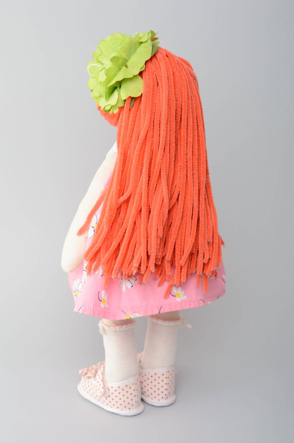 Авторская кукла с длинными рыжими волосами  фото 3