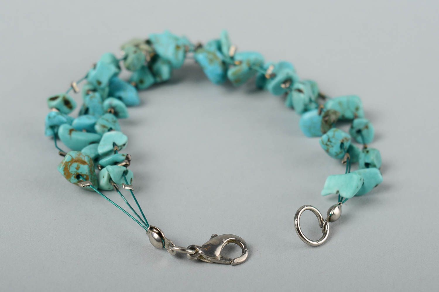 Handmade bracelet turquoise bracelet designer jewelry stylish accessories photo 4