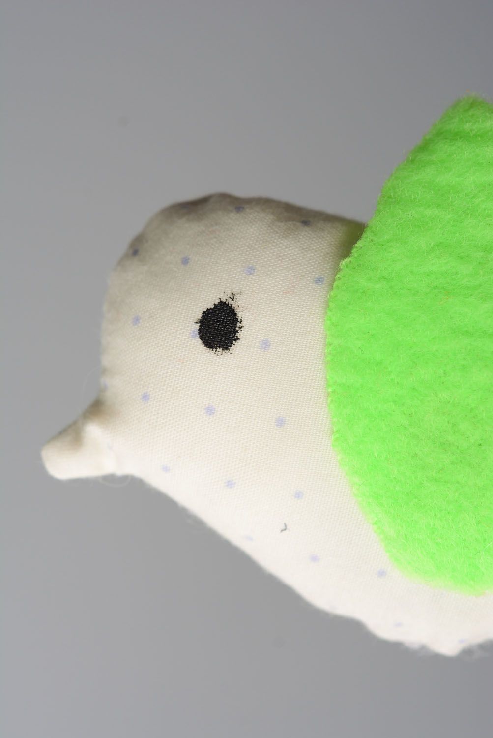 Brinquedo macio de tecido feito à mão Pássaro branco foto 2