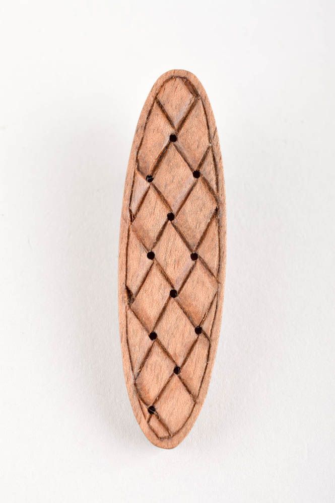 Handmade Haarspange aus Holz schöne Haarspange Geschenk für Frau Haar Schmuck foto 4