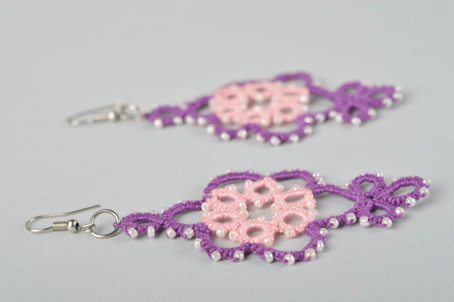 Homemade jewelry lacy earrings designer accessories earrings for women photo 3