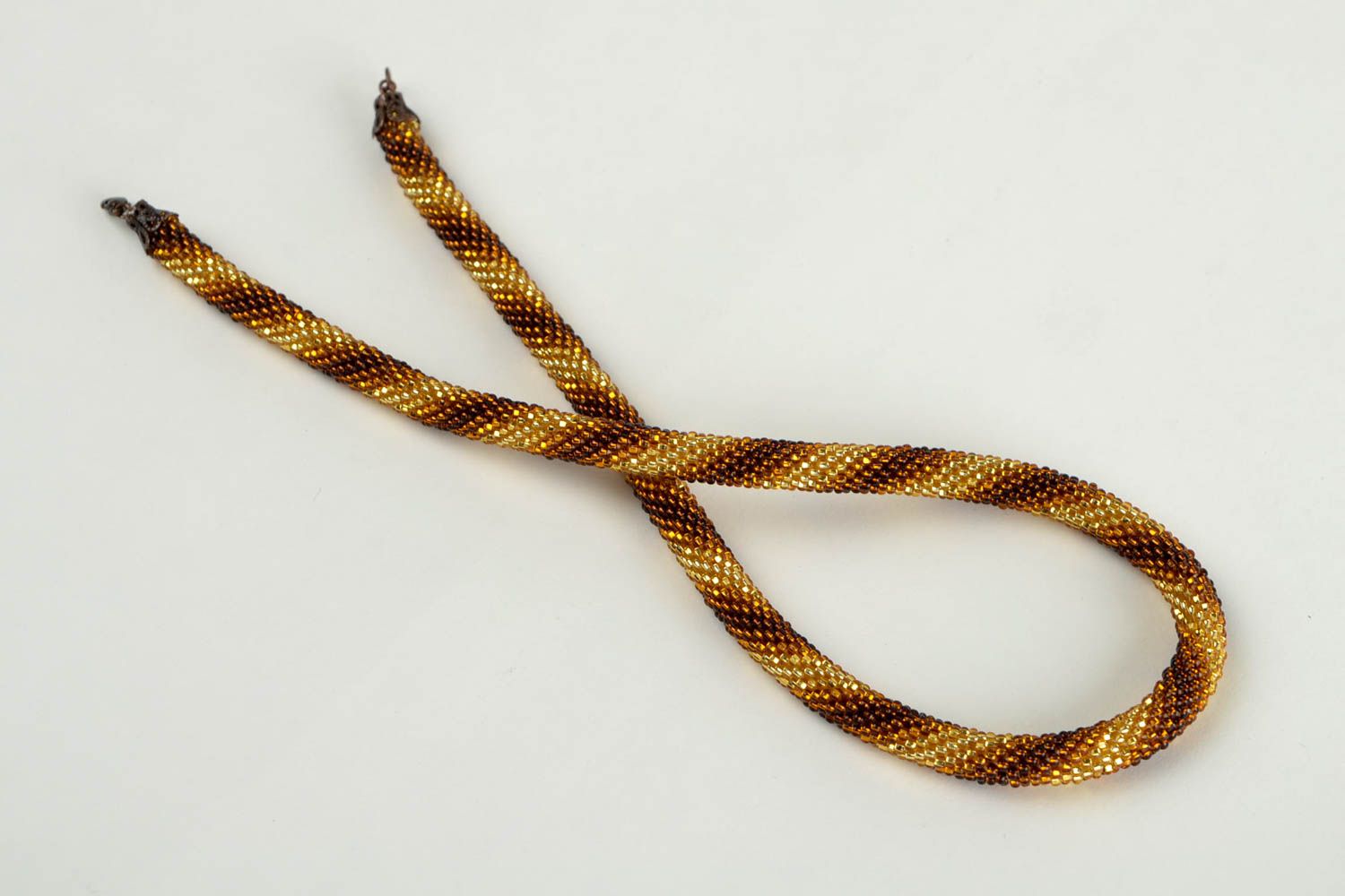 Collier au crochet Bijou fait main perles de rocaille serpent Cadeau pour femme photo 2