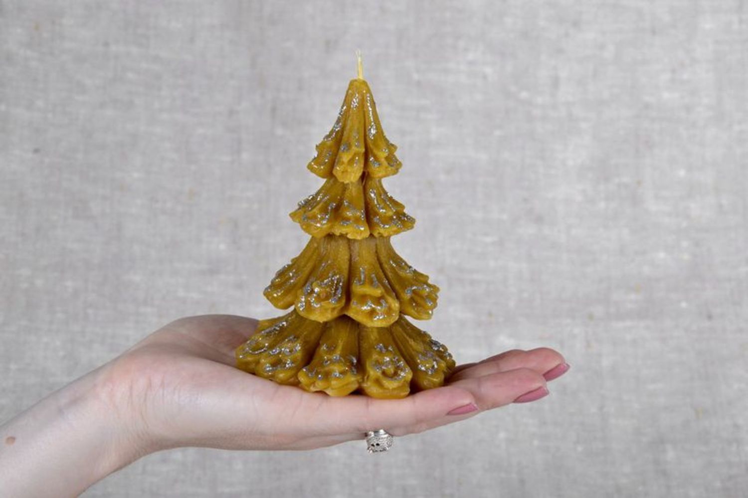 Candela decorativa fatta a mano candela albero di Natale decorativo bello
 foto 5