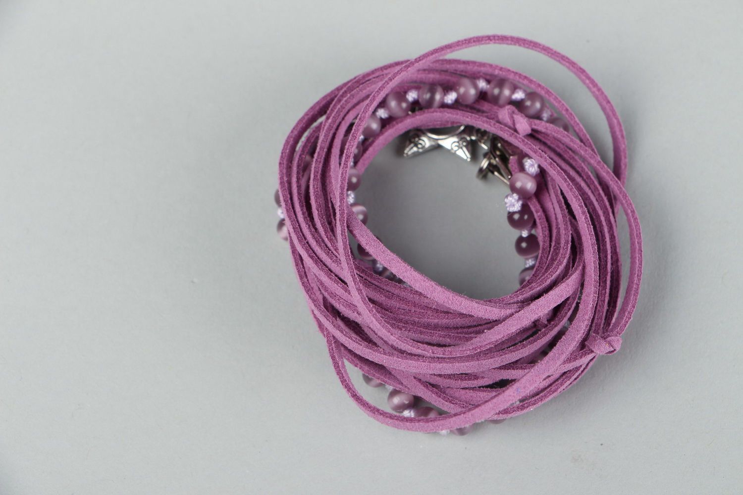 Suede bracelet Lavender photo 3