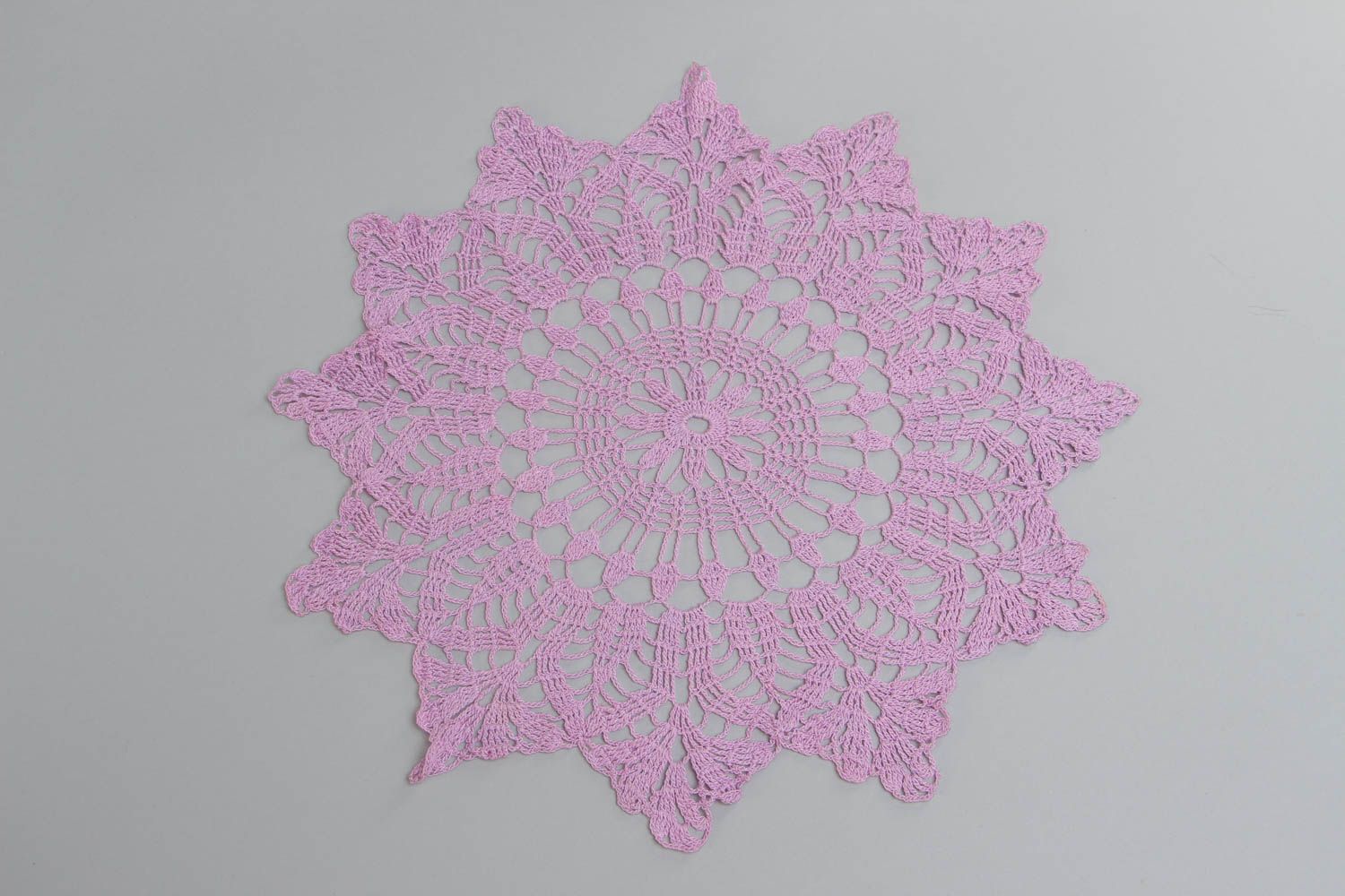 Beautiful handmade crochet lace table napkin for interior decor photo 2