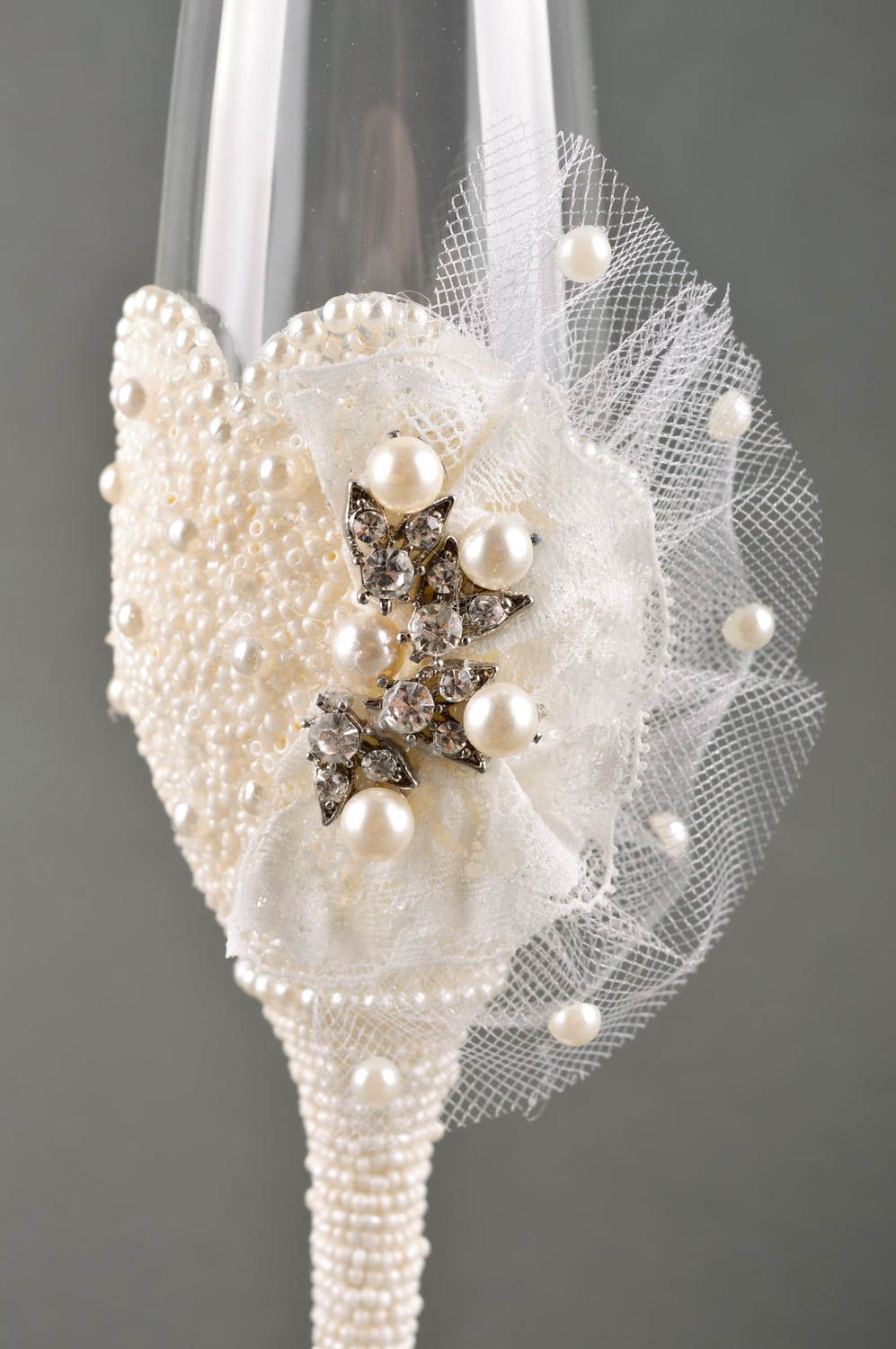 Beautiful handmade wedding glasses stylized champagne glasses gift ideas photo 4